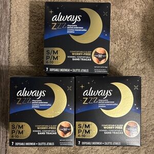 Always ZZZ Nighttime Underwear in Black and Gold